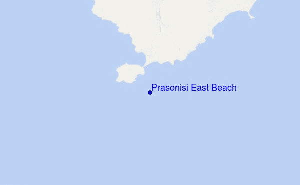 carte de localisation de Prasonisi East Beach