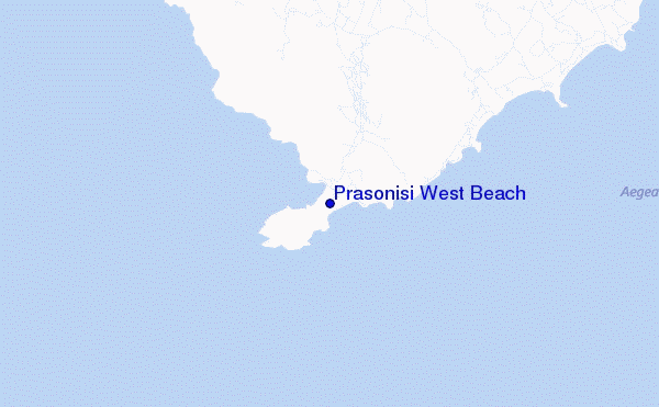 carte de localisation de Prasonisi West Beach