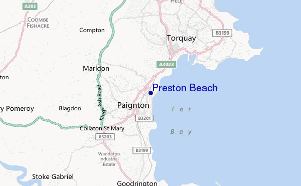 carte de localisation de Preston Beach