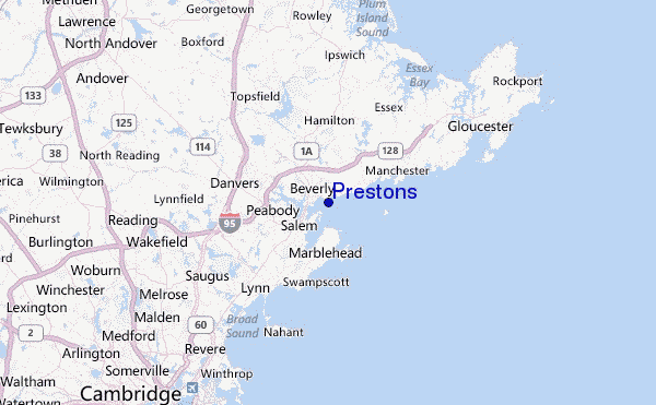 Prestons Location Map