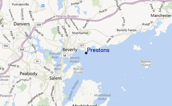 carte de localisation de Prestons
