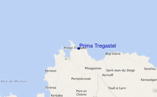 carte de localisation de Prima Tregastel