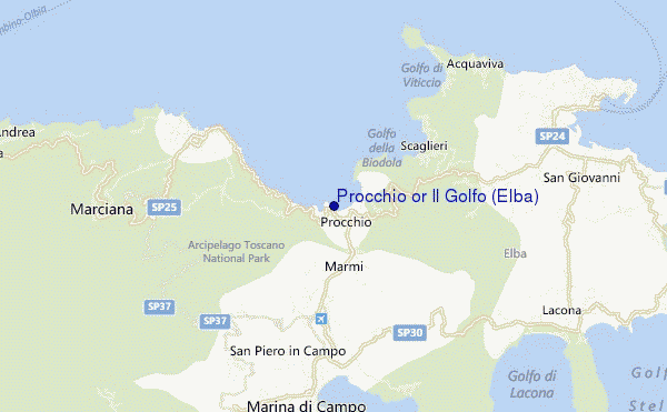 carte de localisation de Procchio or Il Golfo (Elba)