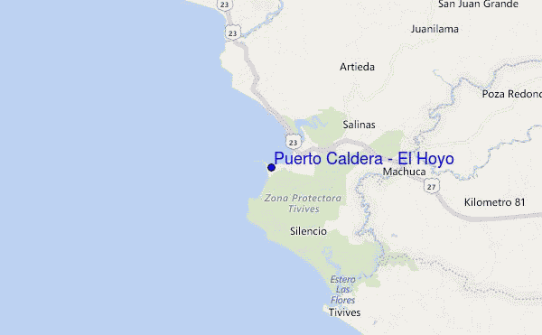carte de localisation de Puerto Caldera - El Hoyo