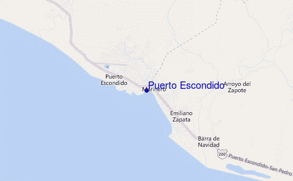 carte de localisation de Puerto Escondido