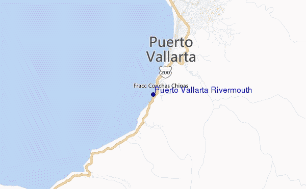 carte de localisation de Puerto Vallarta Rivermouth