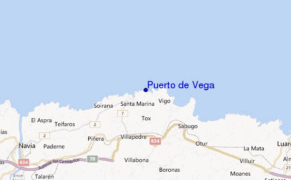 carte de localisation de Puerto de Vega