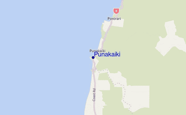 carte de localisation de Punakaiki