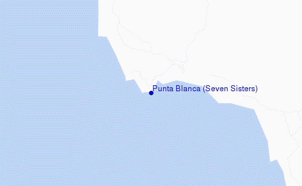 carte de localisation de Punta Blanca (Seven Sisters)