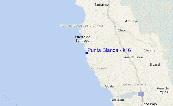 carte de localisation de Punta Blanca - k16