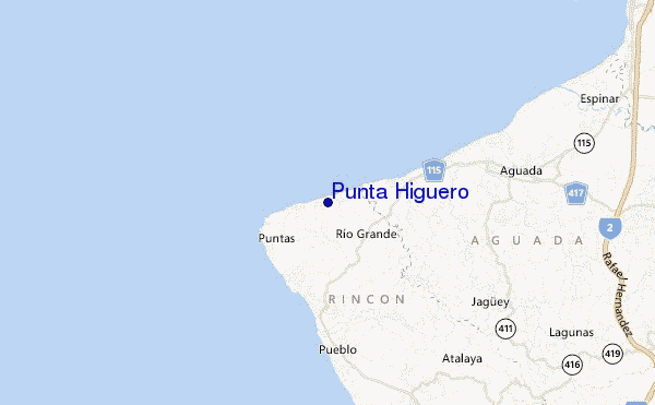carte de localisation de Punta Higuero