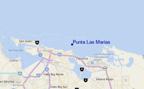 carte de localisation de Punta Las Marias