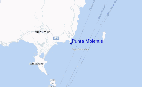 carte de localisation de Punta Molentis