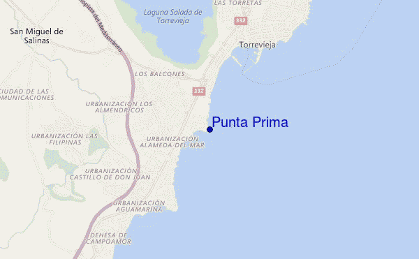 carte de localisation de Punta Prima