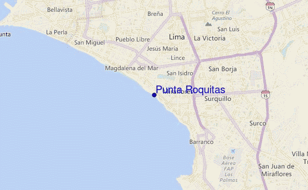 carte de localisation de Punta Roquitas