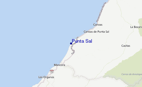 Punta Sal Location Map