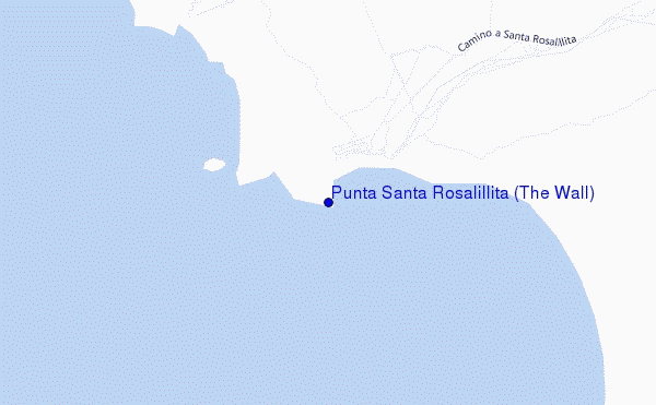 carte de localisation de Punta Santa Rosalillita (The Wall)