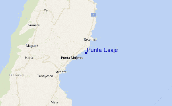 carte de localisation de Punta Usaje