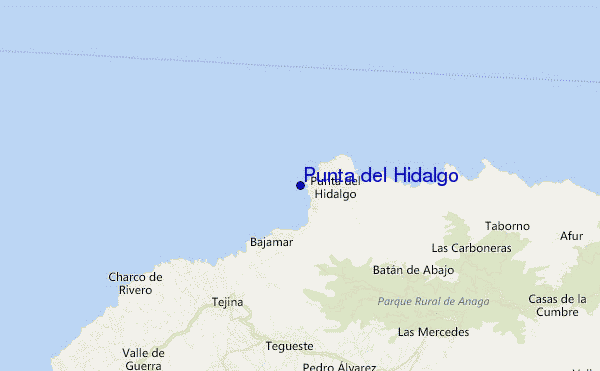 carte de localisation de Punta del Hidalgo