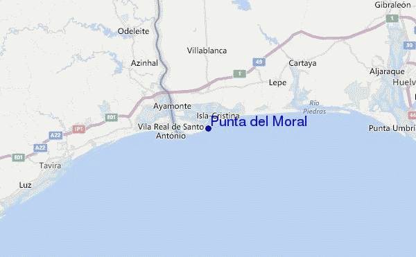 Punta del Moral Location Map