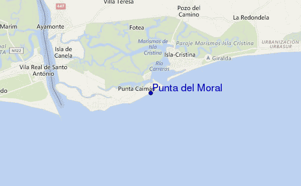 carte de localisation de Punta del Moral