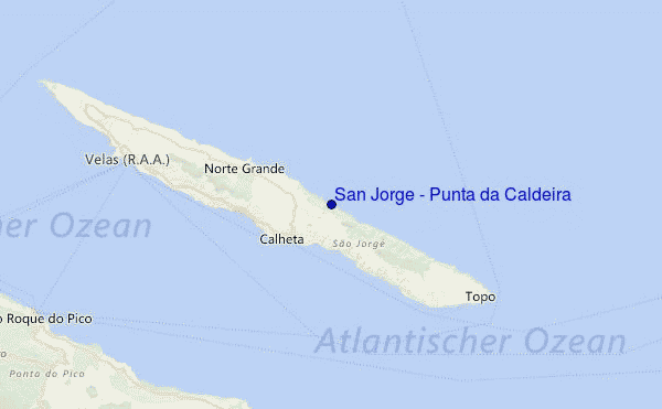 San Jorge - Punta da Caldeira Location Map