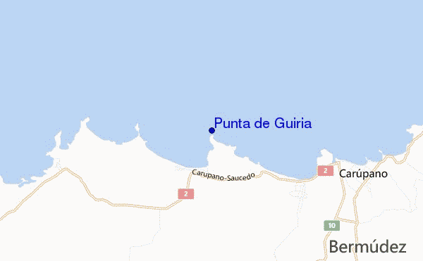 carte de localisation de Punta de Guiria