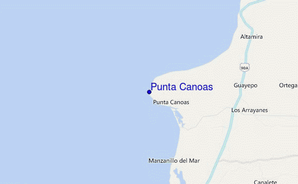 carte de localisation de Punta Canoas