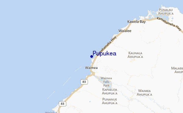 carte de localisation de Pupukea