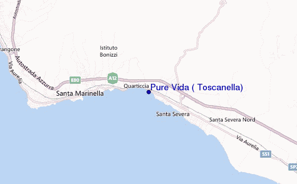 carte de localisation de Pure Vida ( Toscanella)