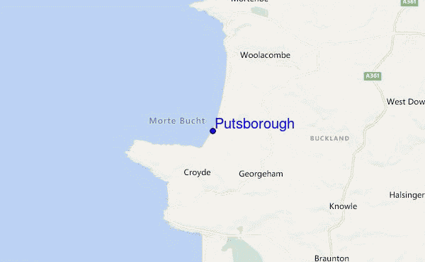 carte de localisation de Putsborough