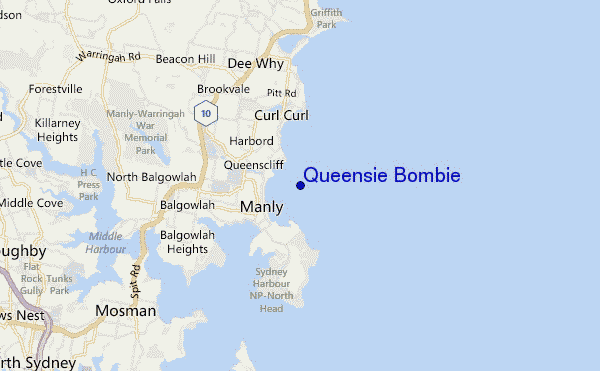 carte de localisation de Queensie Bombie