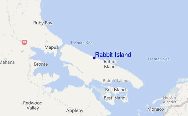 carte de localisation de Rabbit Island