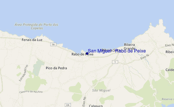 carte de localisation de San Miguel - Rabo de Peixe