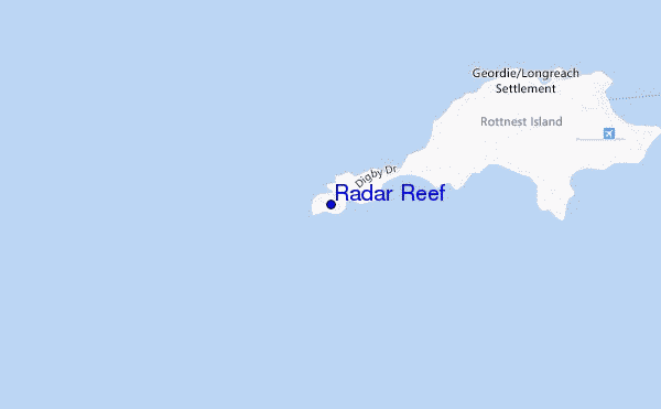 carte de localisation de Radar Reef