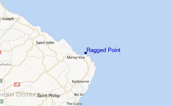 carte de localisation de Ragged Point