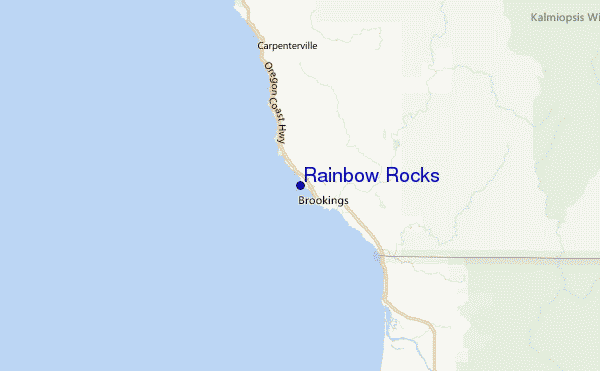 Rainbow Rocks Location Map