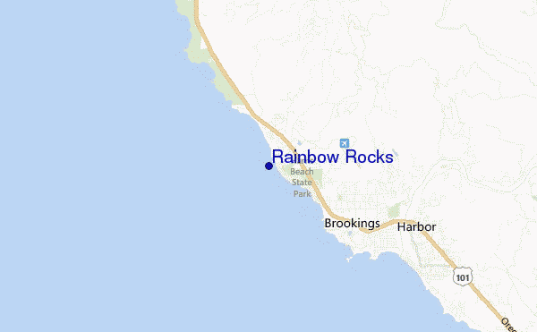 carte de localisation de Rainbow Rocks