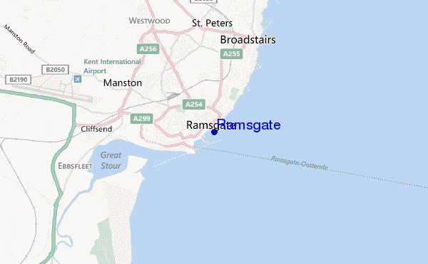 carte de localisation de Ramsgate