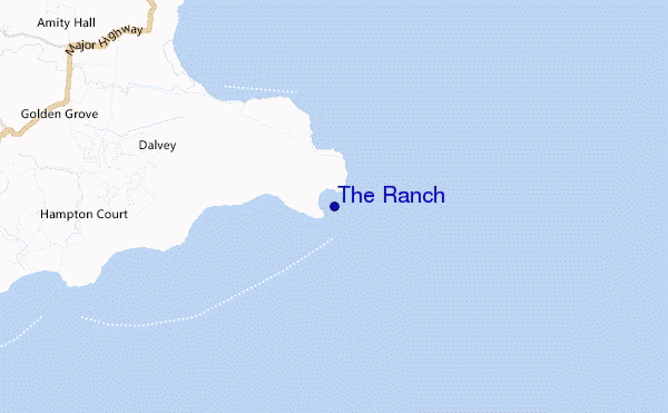 carte de localisation de The Ranch