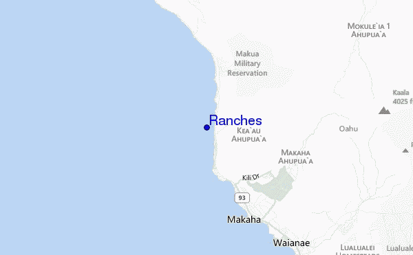 carte de localisation de Ranches