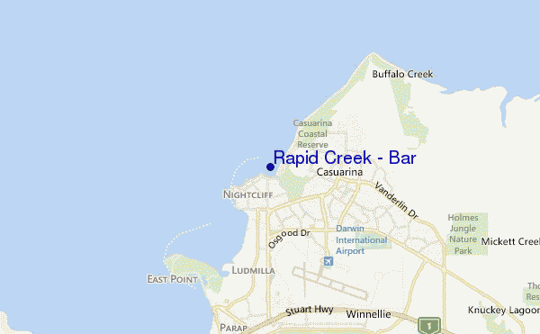 carte de localisation de Rapid Creek - Bar