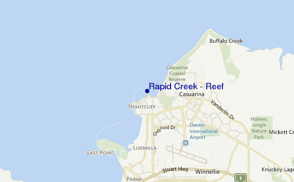 carte de localisation de Rapid Creek - Reef