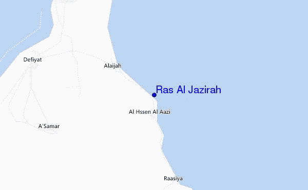 carte de localisation de Ras Al Jazirah