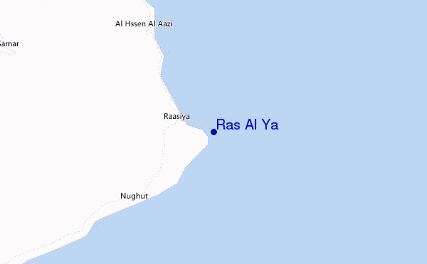 carte de localisation de Ras Al Ya