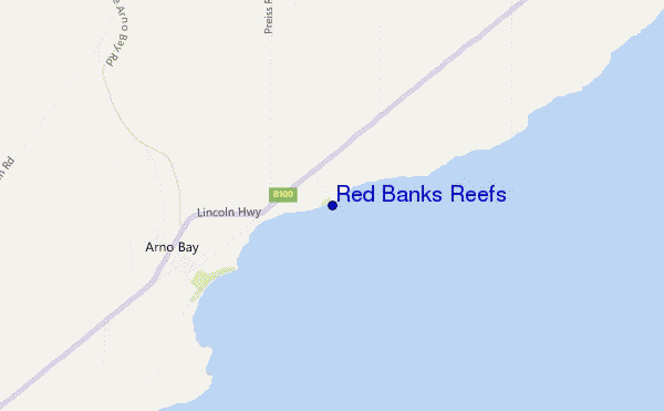 carte de localisation de Red Banks Reefs