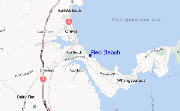 carte de localisation de Red Beach