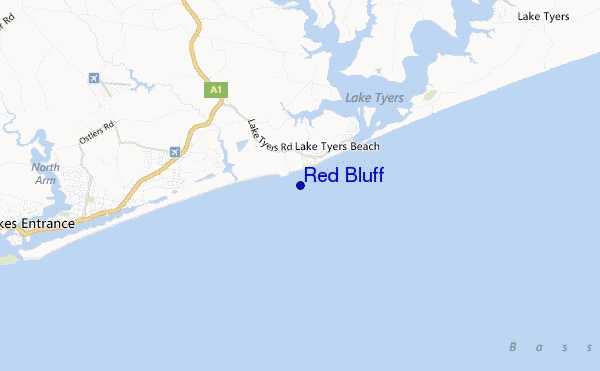 carte de localisation de Red Bluff