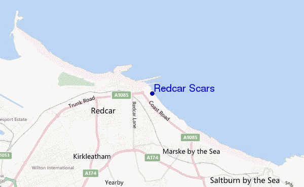 carte de localisation de Redcar Scars