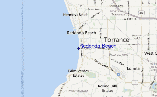 carte de localisation de Redondo Beach